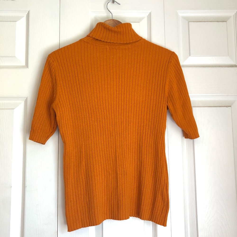 Vintage Orange Turtleneck Sweater - Picture 2 of 2